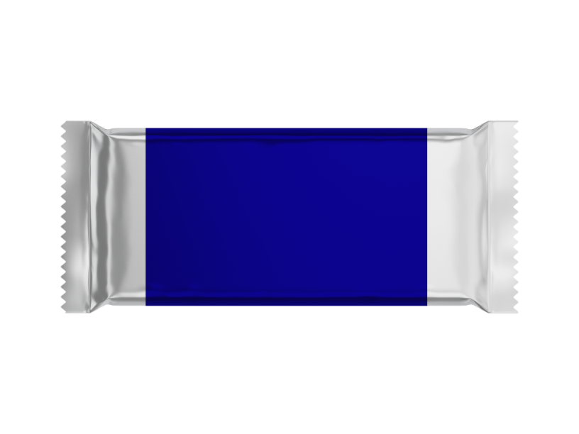 Emballage sans nom, blanc sur les côtés et bleu dans le centre