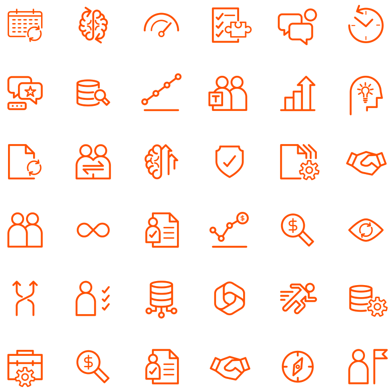 Icons that illustrate Talamus services and formation